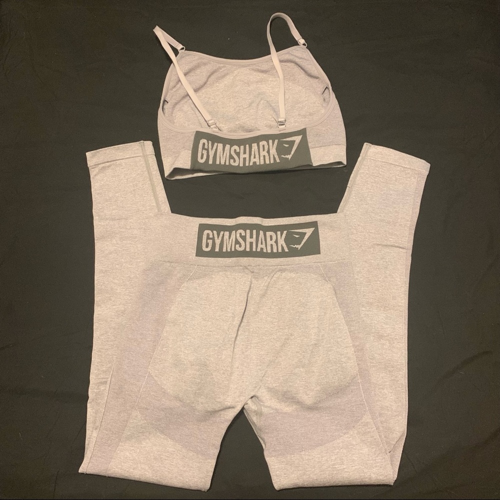 Gymshark High Waisted Flex Set-Grey